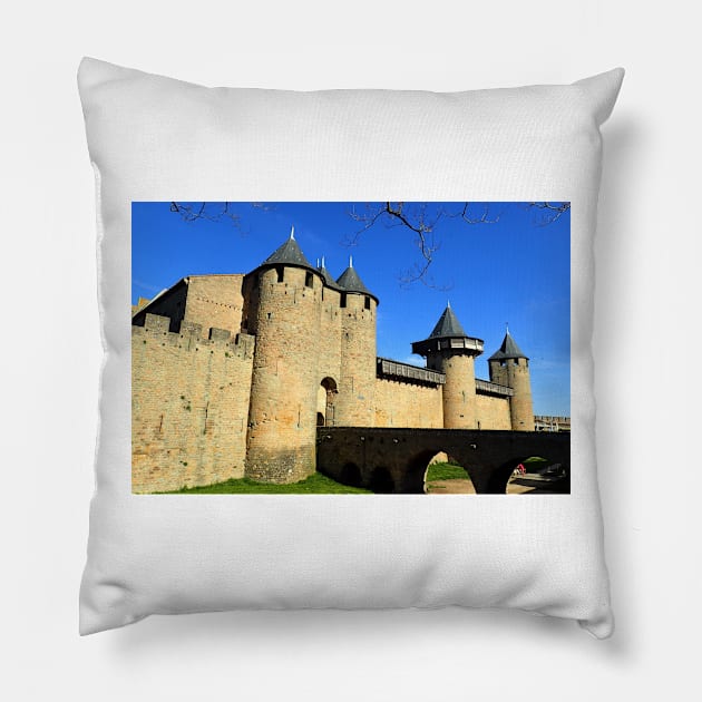 Medieval Castle in France Pillow by SHappe