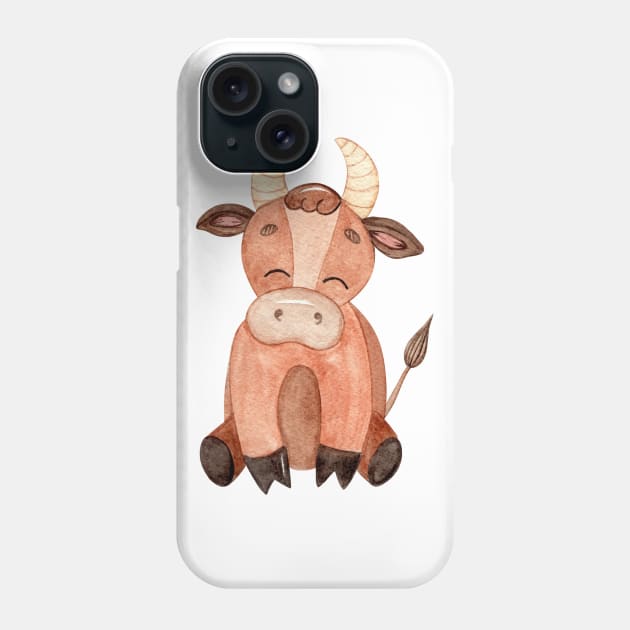 Cute brown calf Phone Case by DreamLoudArt