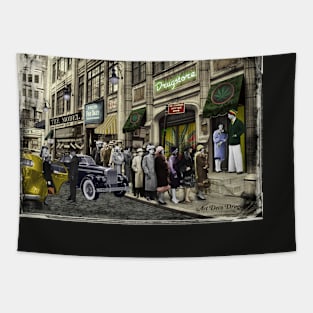 Art Deco Drugstore Tapestry