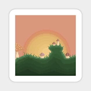 Mushroom Fields Sunset Magnet