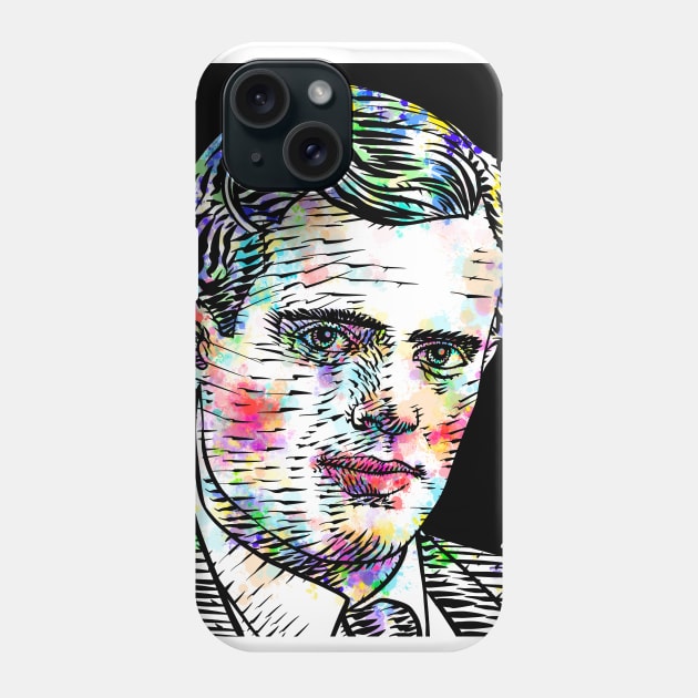 JACK LONDON watercolor and ink portrait Phone Case by lautir