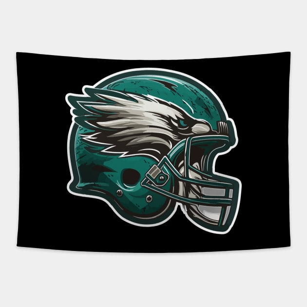 Go Birds helmet Tapestry by vectrus