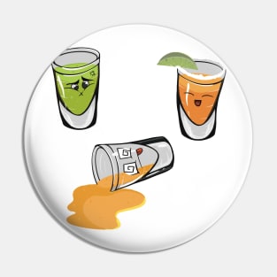 Cheerful Little Shot Glasses Sticker Pack Pin