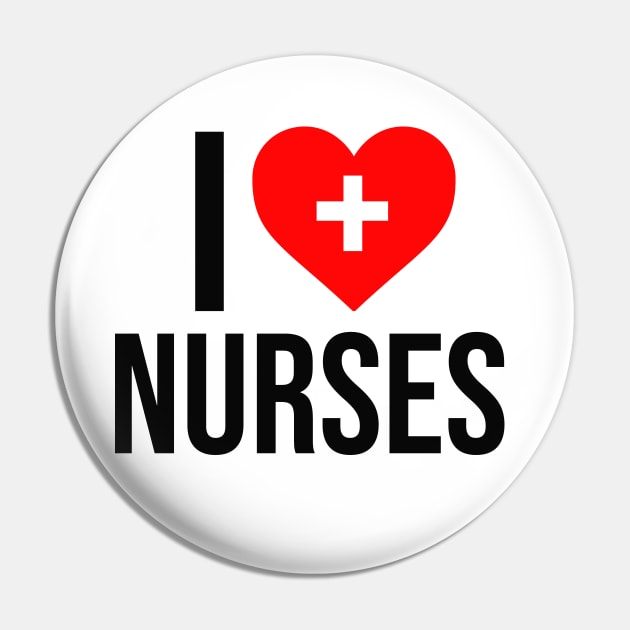 I Love Nurses Medical Heart Cross Pin by Mellowdellow