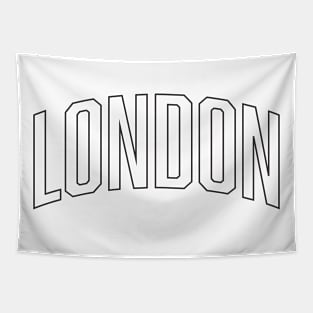 London Black Outline Tapestry