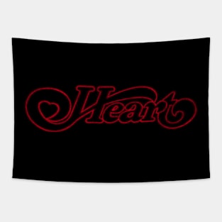 Heart Band Vintage Logo Tapestry