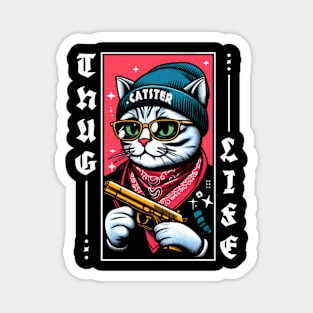 Cat gangster Magnet