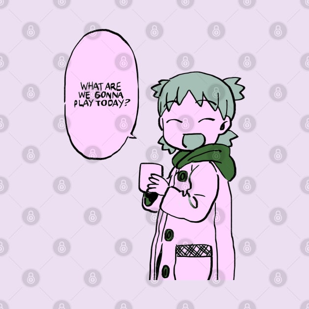 I draw pink pastel yotsuba asking what are we gonna play today / yotsubato by mudwizard