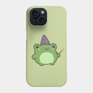 Cute Frog Disguised as a Wizard with Magic Wand Phone Case