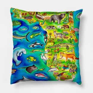 Florida Animals Pillow