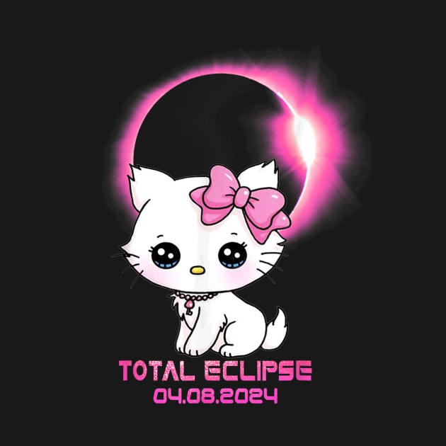 Total Solar Eclipse April 8 2024 Cat Gift For boys Girls KIds by truong-artist-C