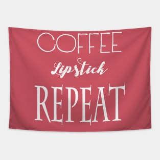 Coffee Lipstick Repeat Tapestry