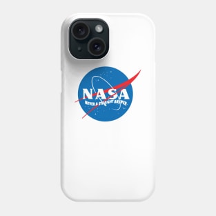 "Never A Straight Answer" N.A.S.A. Funny Spoof Logo Phone Case