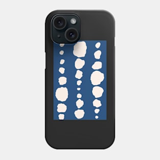 Modern abstract organic polka dots in sea blue tones Phone Case