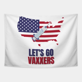 Let's Go Vaxxers USA Pro-Vaxx Political Design Tapestry