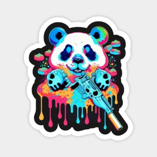 Panda With Guns and Candy Magnet