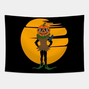 Scarecrow Pumpkin Halloween Tapestry