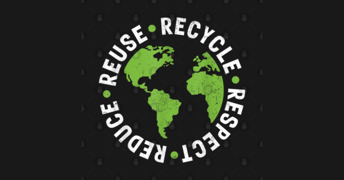 Earth Day Reuse Recycle Reduce Respect Grunge - Reuse Recycle Reduce ...