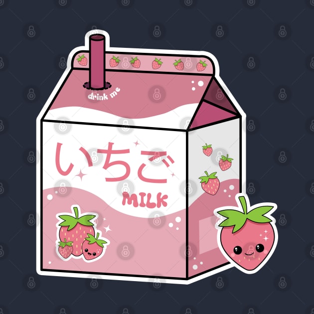 Kawaii Strawberry Milk by Sasyall