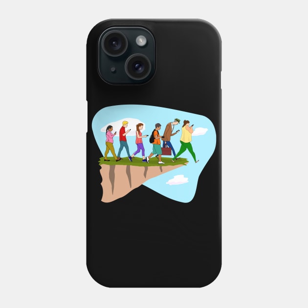 The Cell Phone Walk Phone Case by Slap Cat Designs