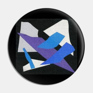 Abstract white blue grey Pin