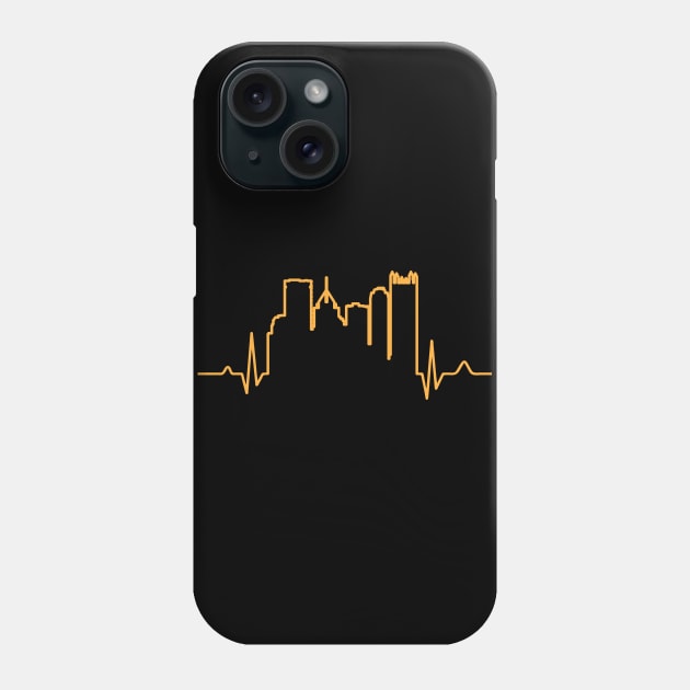 PITTSBURGH HEARTBEAT Phone Case by OldSkoolDesign