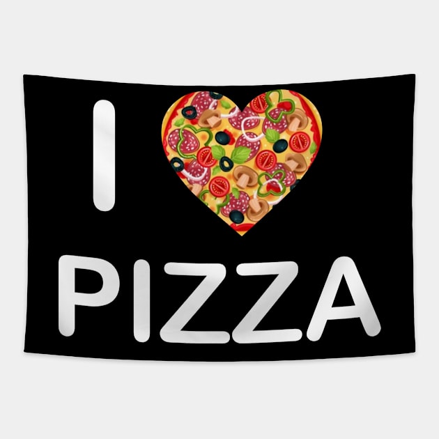 I Love Pizza Tapestry by EmmaZo