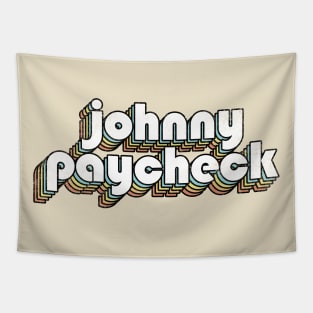 Johnny Paycheck - Retro Rainbow Letters Tapestry