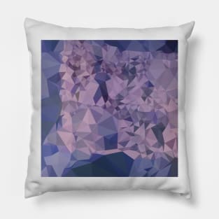 Cool Grey Blue Orange Abstract Low Polygon Background Pillow