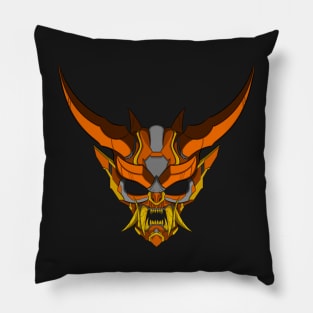 Cyber Japanese Hanyya Demon-Orange Yellow Pillow