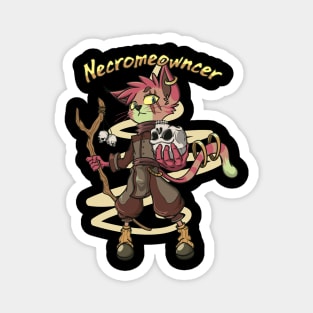 Necromancer Cat Meme Class RPG Dungeon Roleplaying Cats Gift Magnet