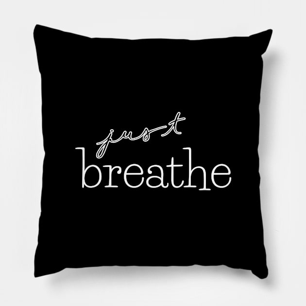 just breathe Pillow by UnCoverDesign