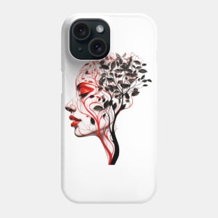 Floral Face: Nature's Elegance Phone Case