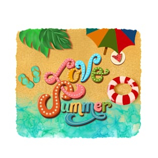 Love summer beach design T-Shirt