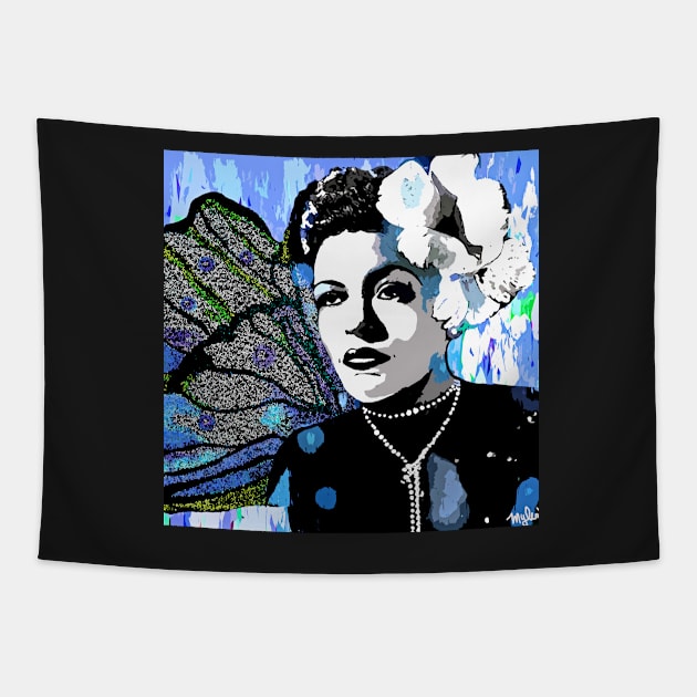 Billie Holiday Tapestry by Overthetopsm