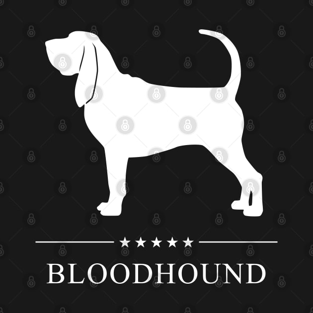 Bloodhound Dog White Silhouette by millersye