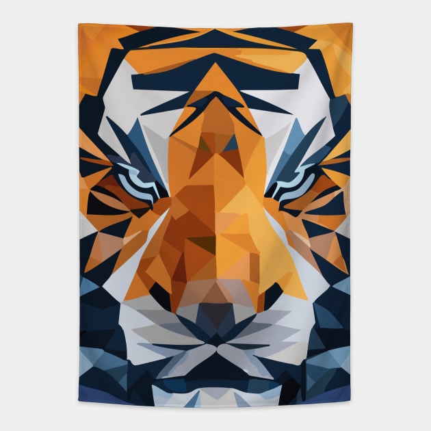 Low Poly Tiger Tapestry by MplusC