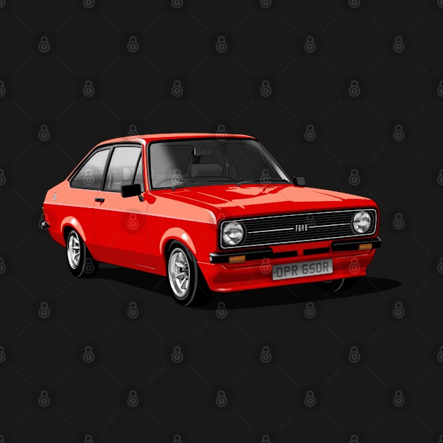 Ford Escort Mk 2 in red by candcretro