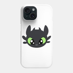 Toothless head, night fury, how to train your dragon, Httyd fanart Phone Case