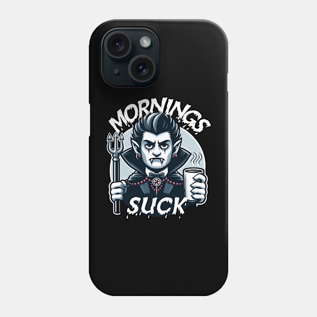 mornings suck Phone Case by Zitargane