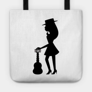 Mujer Con Guitarra Tote