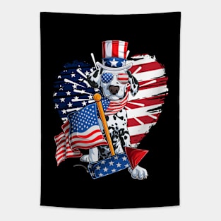 Funny 4th Of July 2021 Fourth Of July For Men's And Women's For 4th Of July Dog Lovers Tapestry