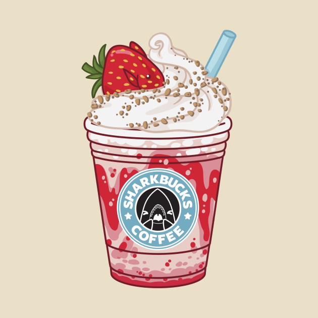 Sharkbucks Frappucino // Strawberry Dottyback by bytesizetreasure