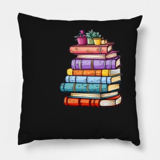 Pile of Books Pillow