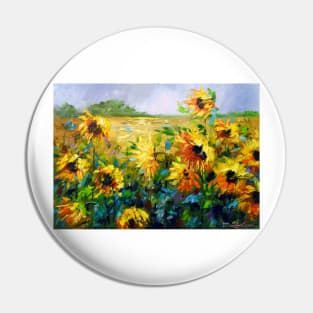 Sunflowers in the wind Pin