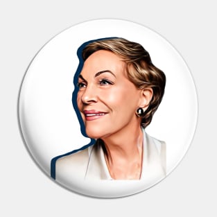 Julie Andrews Smiling Blue Pin