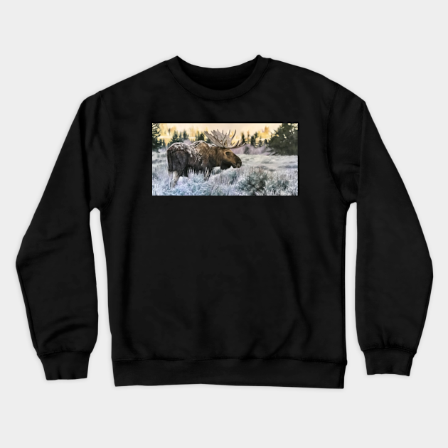Jackson Hole Moose - Moose Art - Crewneck Sweatshirt | TeePublic