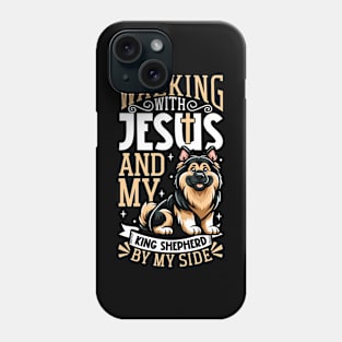 Jesus and dog - King Shepherd Phone Case