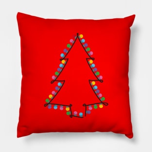 Christmas Tree Lights Pillow