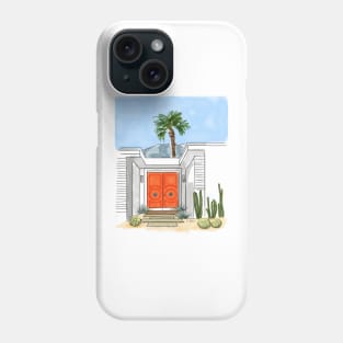 Orange Palm Springs Door Phone Case